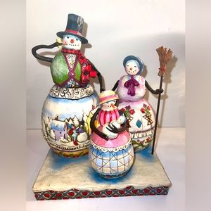 2006 Jim Shore #4005442 Warm Hearts On Frosty Days" Snowman Family Figurine..